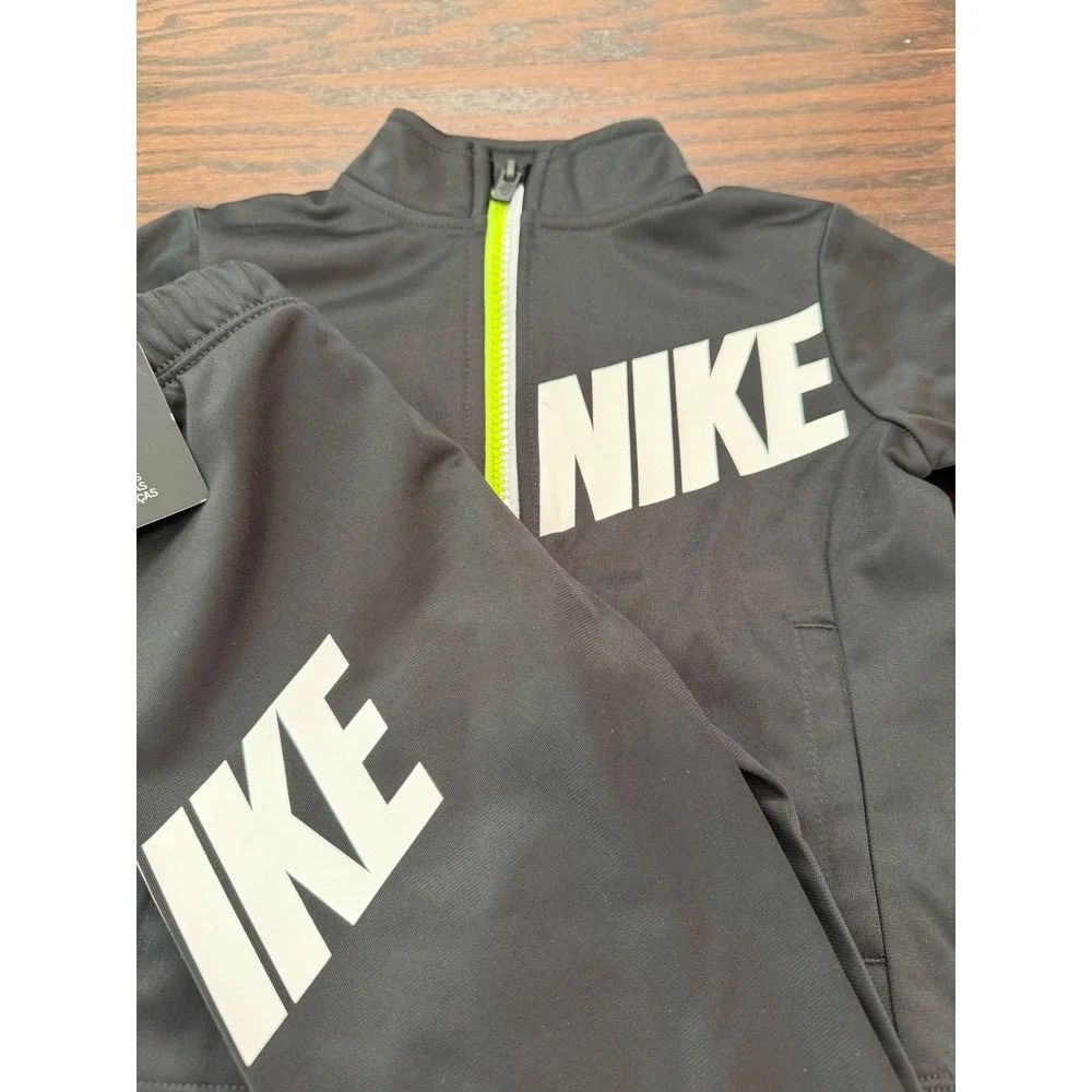Nike Kids 2-Piece Tracksuit Set Black Neon Green 18M 66F191-023